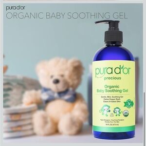 PURA D'OR ORGANIC Baby Soothing Gel For Sensitive Skin 16oz BRAND NEW - SEALED